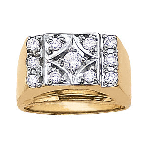 Diamond Cluster Mens Ring