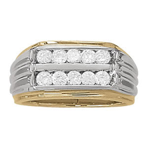Mens Diamond Channel Band Ring