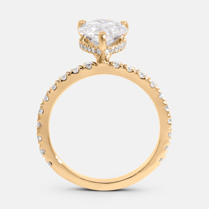 Jordan Pear Cut Engagement Ring w/ Hidden Halo