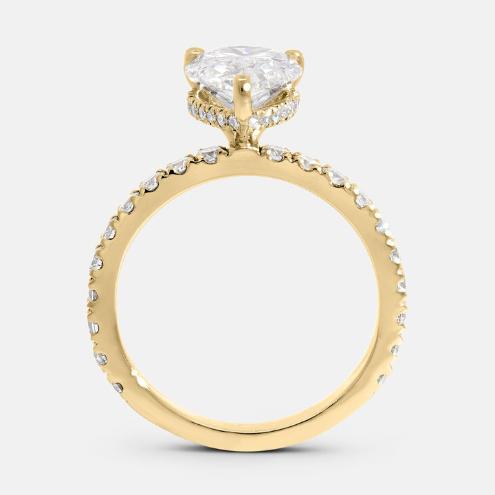 Jordan Pear Cut Engagement Ring w/ Hidden Halo