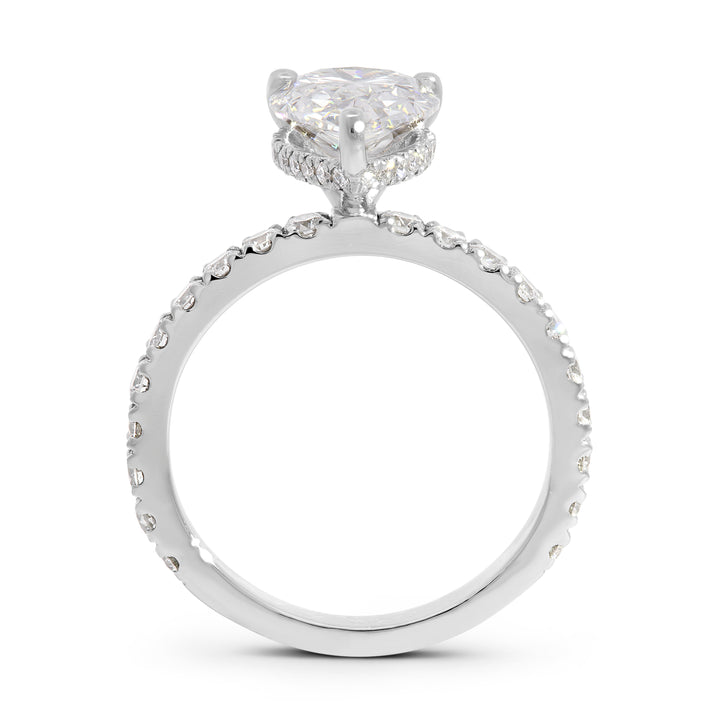 Jordan Pear Cut Engagement Ring w/ Hidden Halo