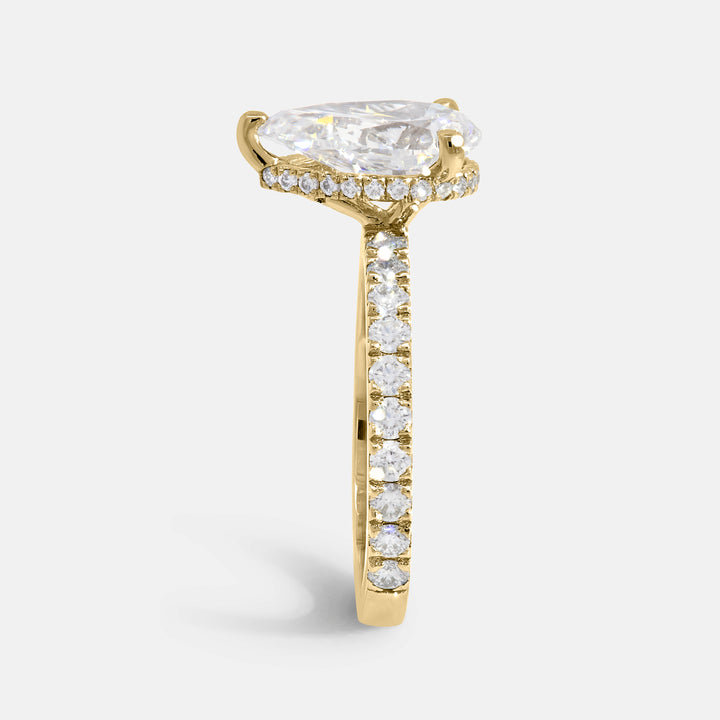 Jordan Pear Cut Engagement Ring w/ Hidden Halo