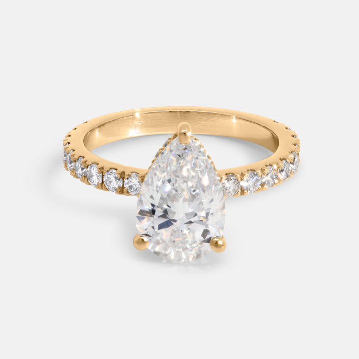 Jordan Pear Cut Engagement Ring w/ Hidden Halo