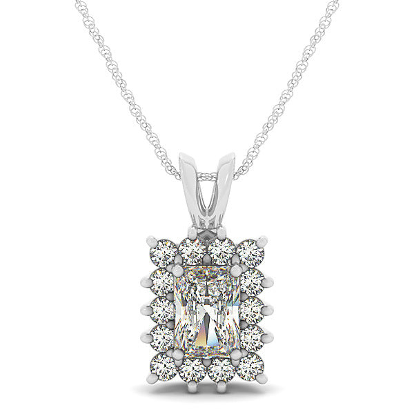 Multi-Diamond Emerald Cut Pendant