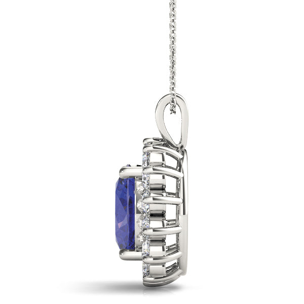 Diamond Multi-Stone Oval Pendant