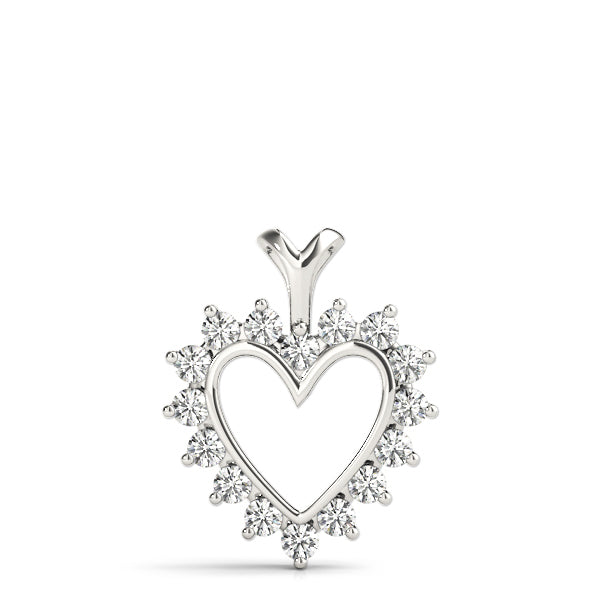 Lab Diamond Heart Pendant in Premium Gold