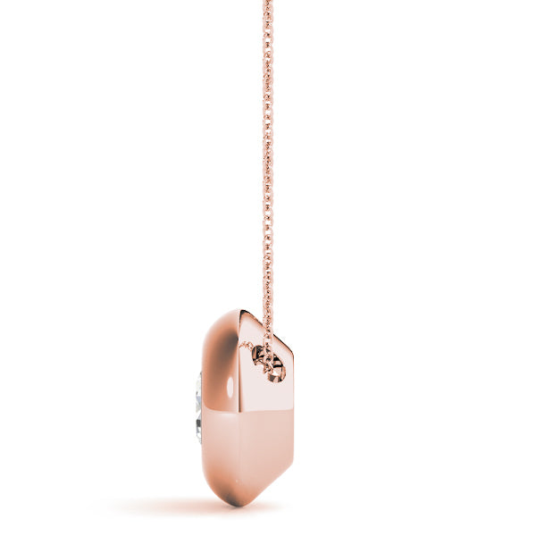 1 CT Lab Diamond Rose Gold Solitaire Pendant
