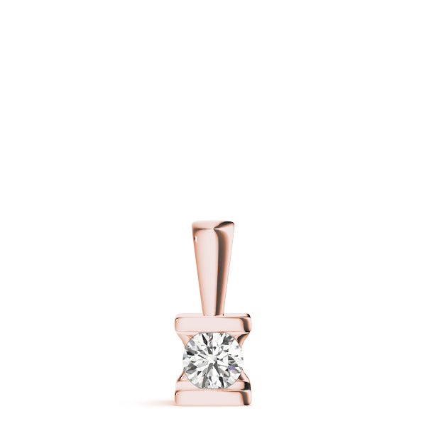 1 Carat Lab Diamond Rose Gold Solitaire Pendant