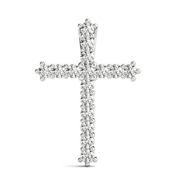 16-Diamond Religious Cross Pendant