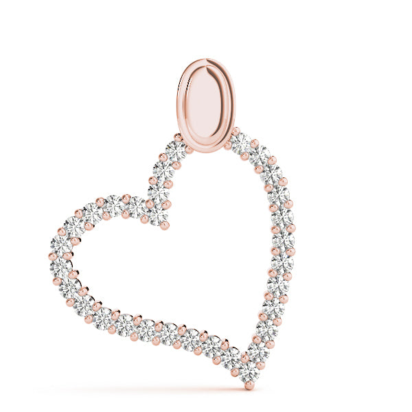 Rose Gold 1 CT Diamond Fashion Pendant