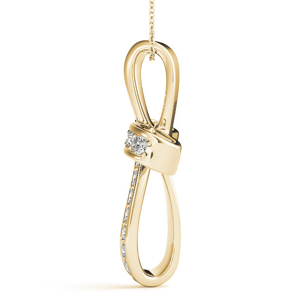 14K Yellow Gold Diamond Cross Pendant Jewelry