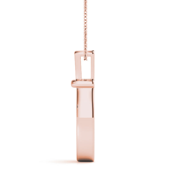 Rose Gold 3-Stone Lab Diamond Pendant