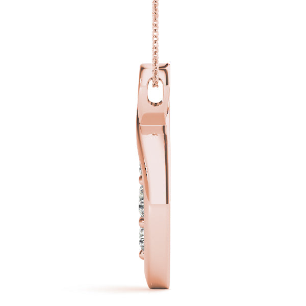 Rose Gold Lab Diamond 3-Stone Pendant | 0.45ctw