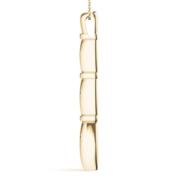 14K Yellow Gold 1/2 ct Diamond Three-Stone Pendant