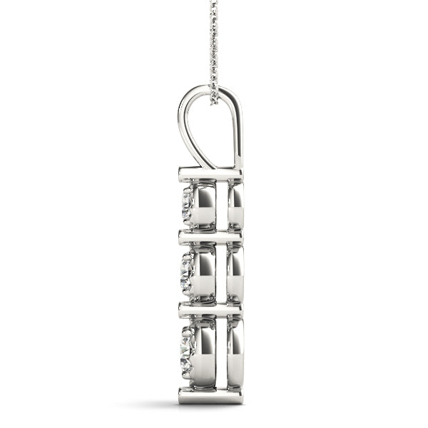 0.50 CT Round Diamond Three-Stone Pendant