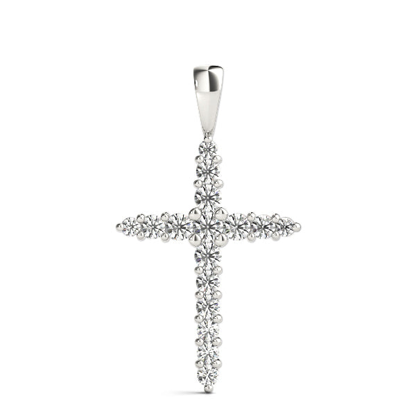 Diamond Religious Cross Pendant in 14K Gold