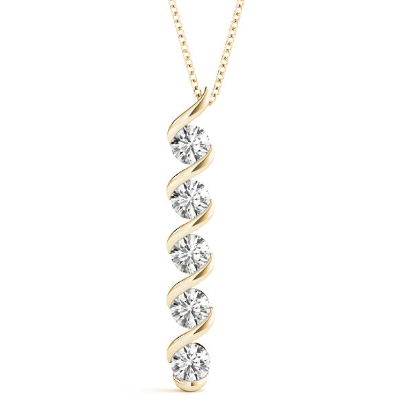 14K Yellow Gold 1 CT Diamond Fashion Pendant