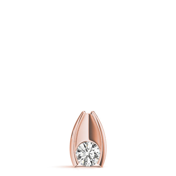 14K Rose Gold Lab Diamond Pendant