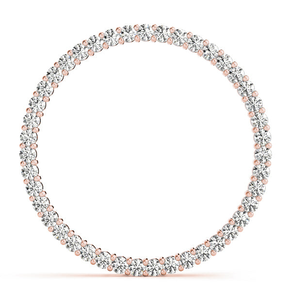 Rose Gold Circle Diamond Pendant Jewelry