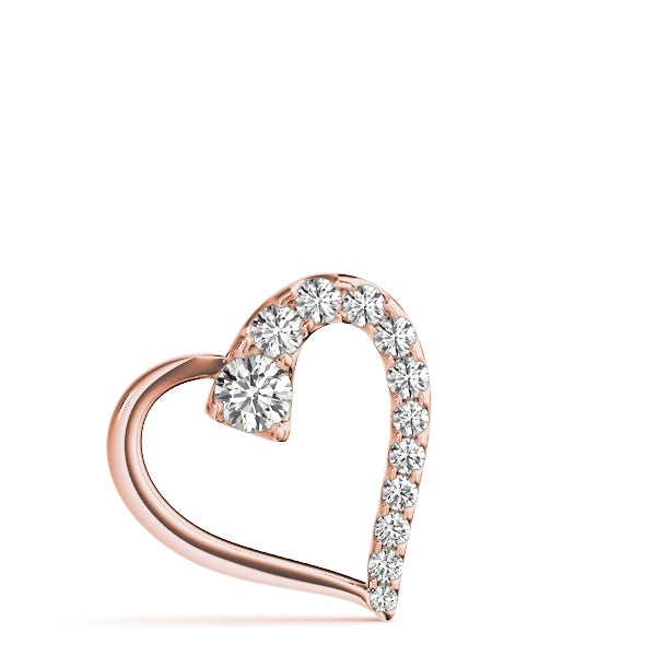 Rose Gold Lab Diamond Heart Pendant