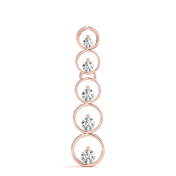 14K Rose Gold Diamond Journey Pendant