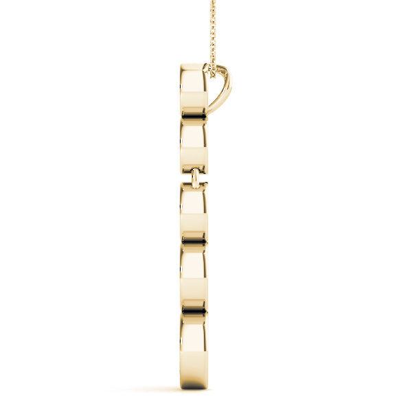 14K Yellow Gold Diamond Journey Pendant