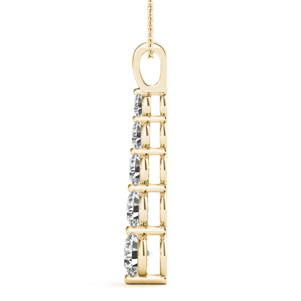 14K Yellow Gold Diamond Journey Pendant