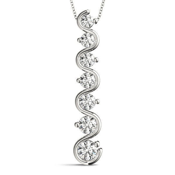Multi-Stone Lab Diamond Journey Pendant