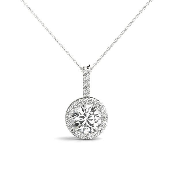 Diamond Halo Round Pendant