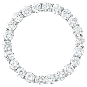 Lab Diamond Circle Pendant in Premium Metals