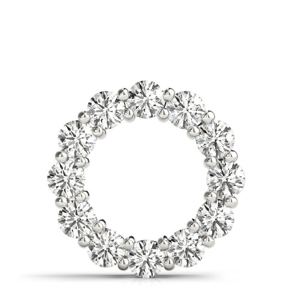 12-Diamond Circle Pendant in Premium Metal