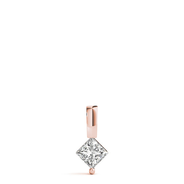 18K Rose Gold 0.75 ct Diamond Solitaire Pendant
