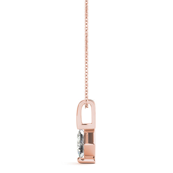18K Rose Gold 0.75 ct Diamond Solitaire Pendant