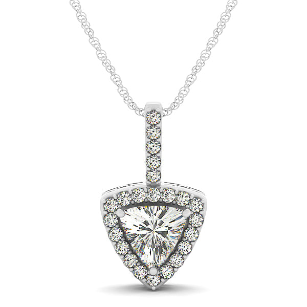 Multi-Diamond Trillion Halo Pendant