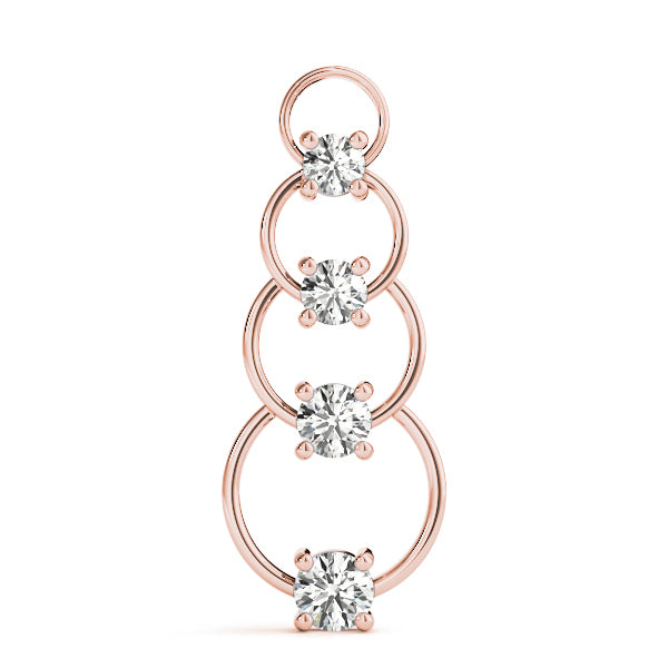 14K Rose Gold Diamond Journey Pendant