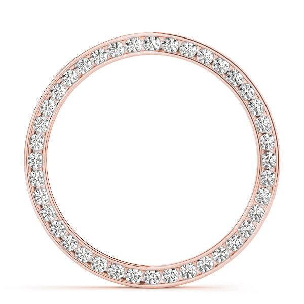 14K Rose Gold Diamond Circle Pendant
