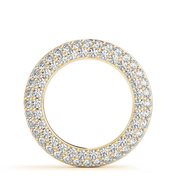14K Yellow Gold Diamond Circle Pendant