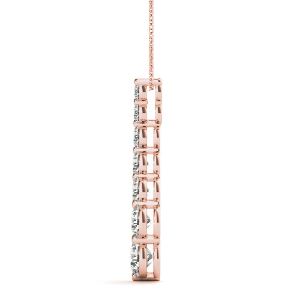 14K Rose Gold Lab Diamond Journey Pendant