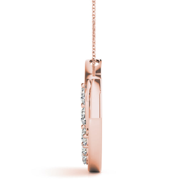 14K Rose Gold Diamond Journey Pendant