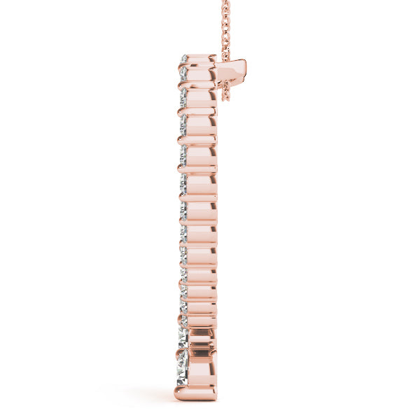 14K Rose Gold Lab Diamond Journey Pendant