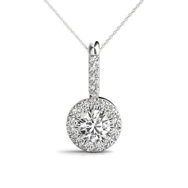 Lab Diamond Round Halo Pendant