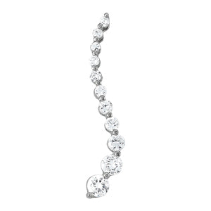 0.50 CT Round Diamond Journey Pendant