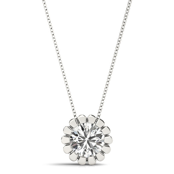 1 CT Lab Diamond Solitaire Pendant