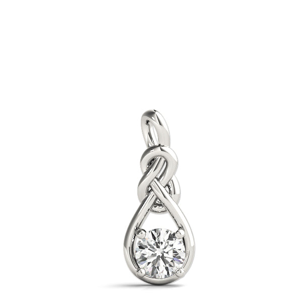 Lab Diamond Love Knot Pendant