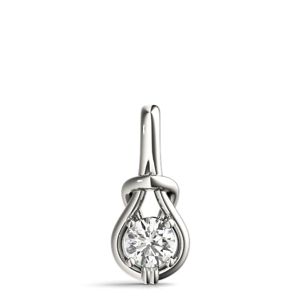 1 CT Lab Diamond Love Knot Pendant