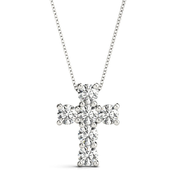 Lab Diamond Religious Cross Pendant