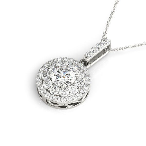 Round Diamond Lab Grown Halo Pendant