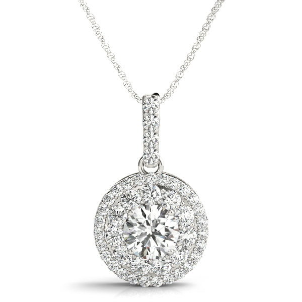 Round Diamond Lab Grown Halo Pendant