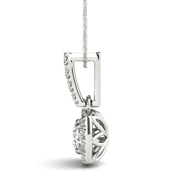 Lab Diamond Round Halo Pendant