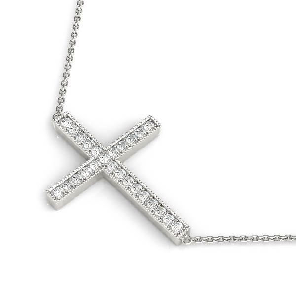 16-Diamond Religious Cross Pendant